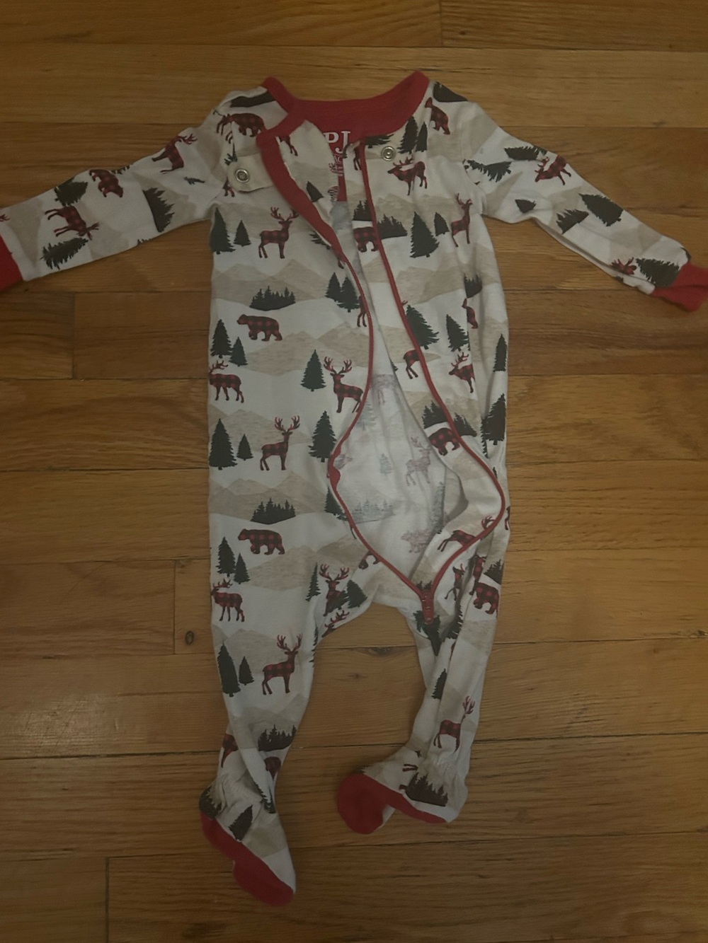 Kids White Woodland Animal Footed One-Piece Pajamas - The Children’s Place